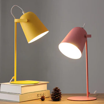 Maliben | Nordic Macaron Color Creative Iron Bucket Design Light Table Lamp