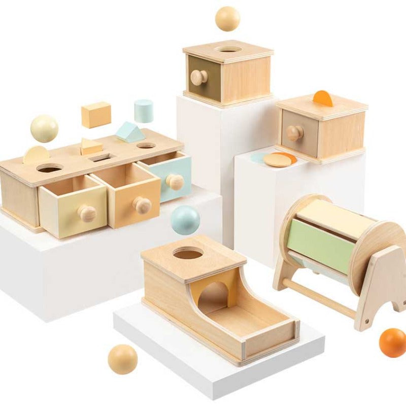 Maliben | Playwise Box | Discover Colors And Shapes - Montessori Sensory Toy