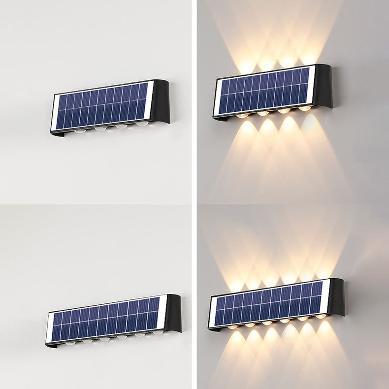 Maliben | Lumiora Modern Solar-Led Wall Lamp For Outdoors | Rectangular Design | Ip56 Waterproof | Different Sizes & Light Intensities