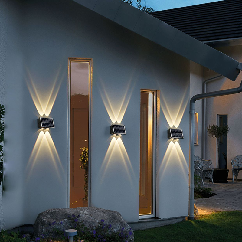 Maliben | Lumiora Modern Solar-Led Wall Lamp For Outdoors | Rectangular Design | Ip56 Waterproof | Different Sizes & Light Intensities