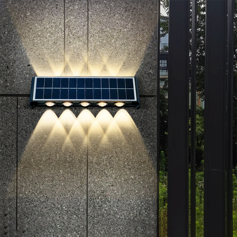 Maliben | Lumiora Modern Solar-Led Wall Lamp For Outdoors | Rectangular Design | Ip56 Waterproof | Different Sizes & Light Intensities