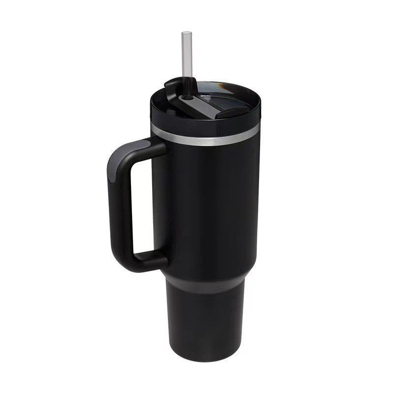 40oz Insulated Tumbler With HAndle and Straw