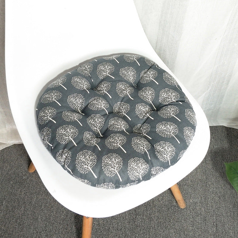 Round Cotton Linen Cushion Round Sofa Chair Cushion Futon Cushion Modern Simple