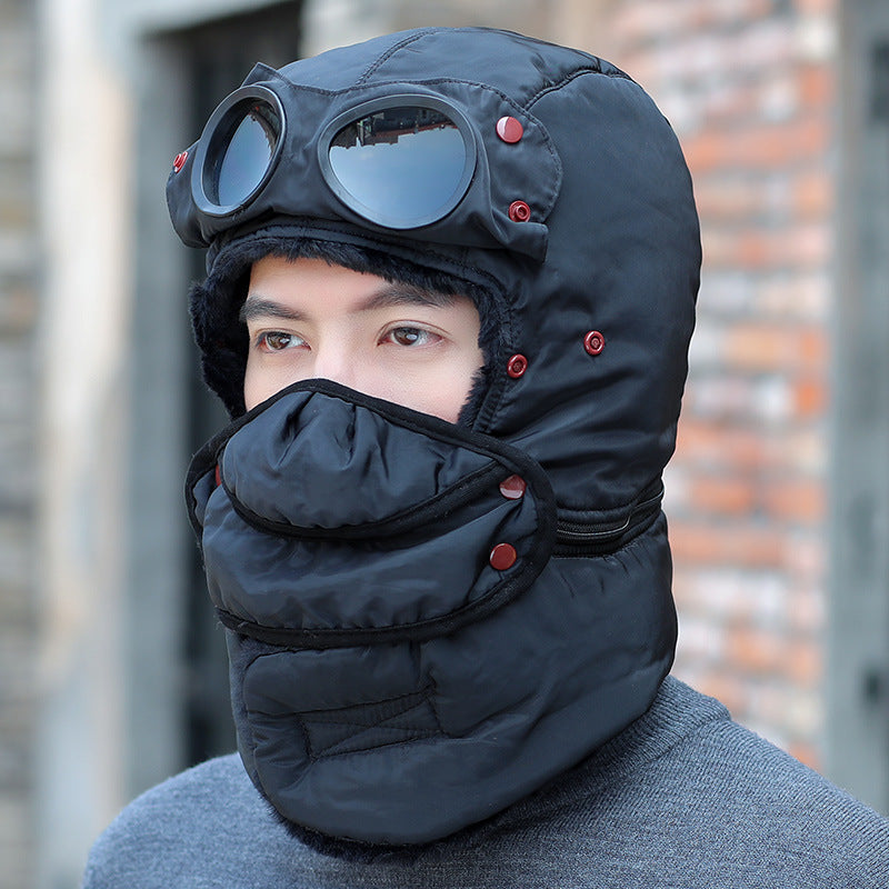 Winter Thick Warm Cotton Hat Outdoor Cycling Windproof Cold Hat