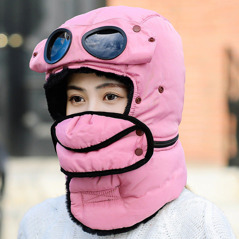 Winter Thick Warm Cotton Hat Outdoor Cycling Windproof Cold Hat