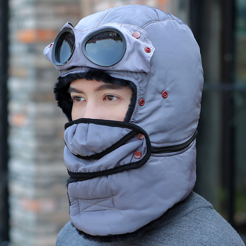 Winter Thick Warm Cotton Hat Outdoor Cycling Windproof Cold Hat