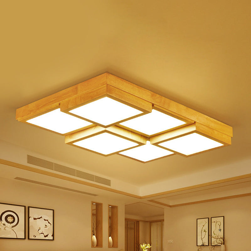 Maliben | Rusticglow Pendant Light - Multiple Lights Made Of Natural Wood