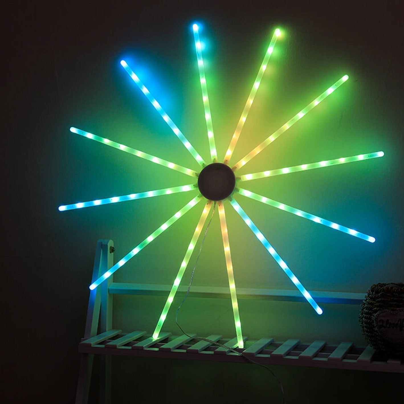 Maliben | Creative Rgb Illusion Windmill Fireworks Led String Lights