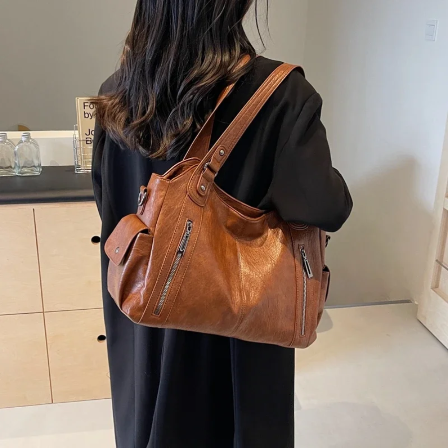Maliben | Women’S Classic Multi-Compartment Shoulder Bag – Alma