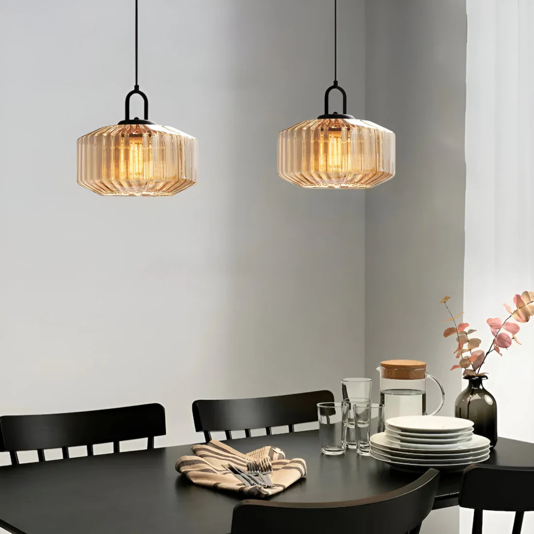 Maliben | Retro Colored Glass Pendant Lamp