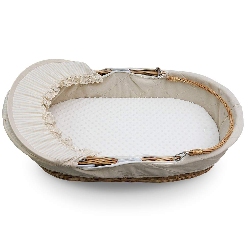 Maliben | Moses Basket Mattress Cover – Soft & Non-Slip Cover For Baby Basket Mattress