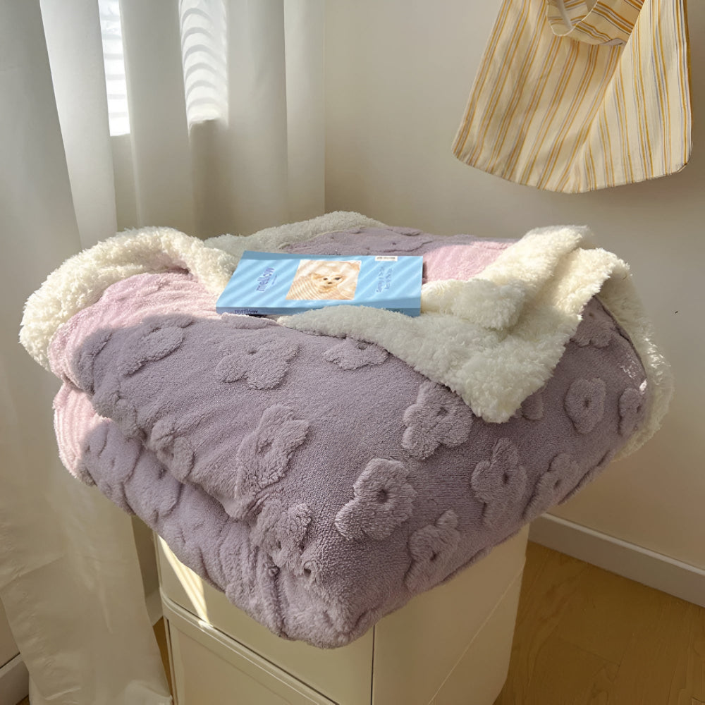 Maliben | Lunavie Cuddle Blanket | Cloud Soft Sherpa Fleece | For Year-Round Comfort | Stylish Design