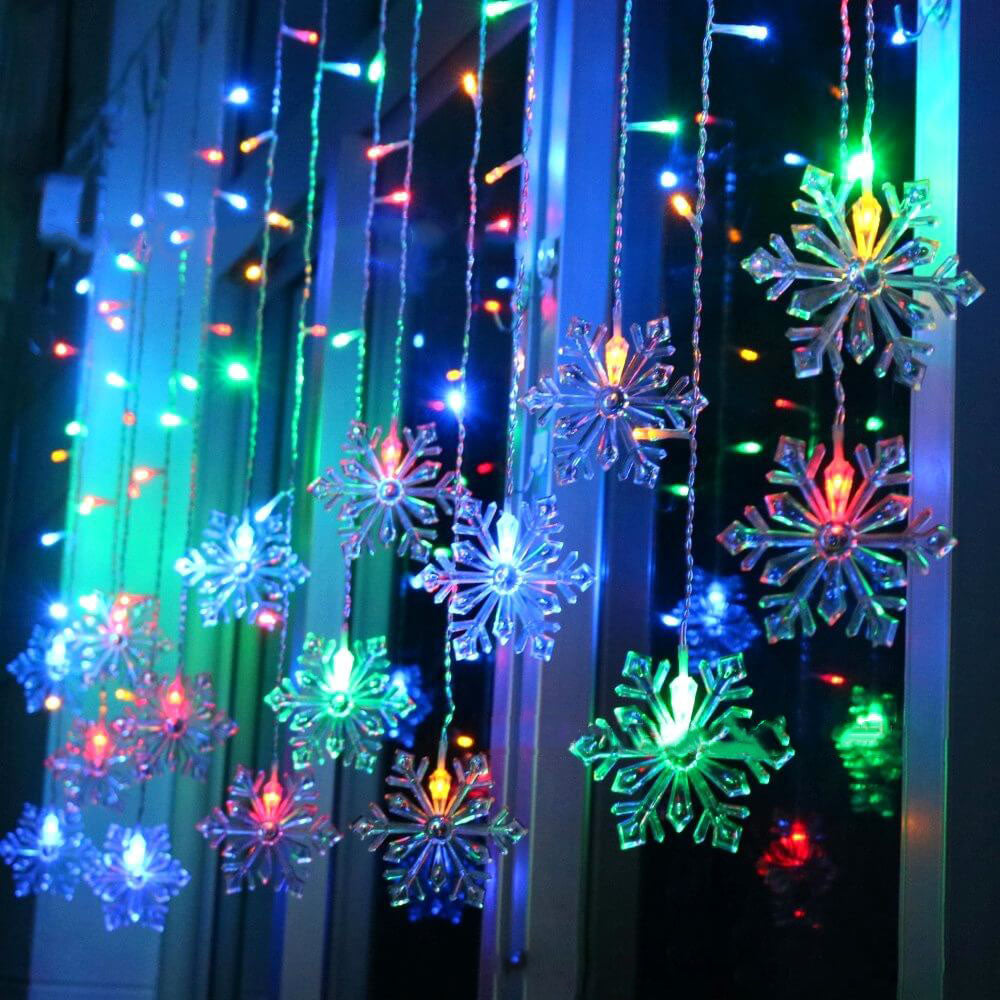 Maliben | Snowflake Remote Control Ice Strip Light Blinking Led Decorative String Lights