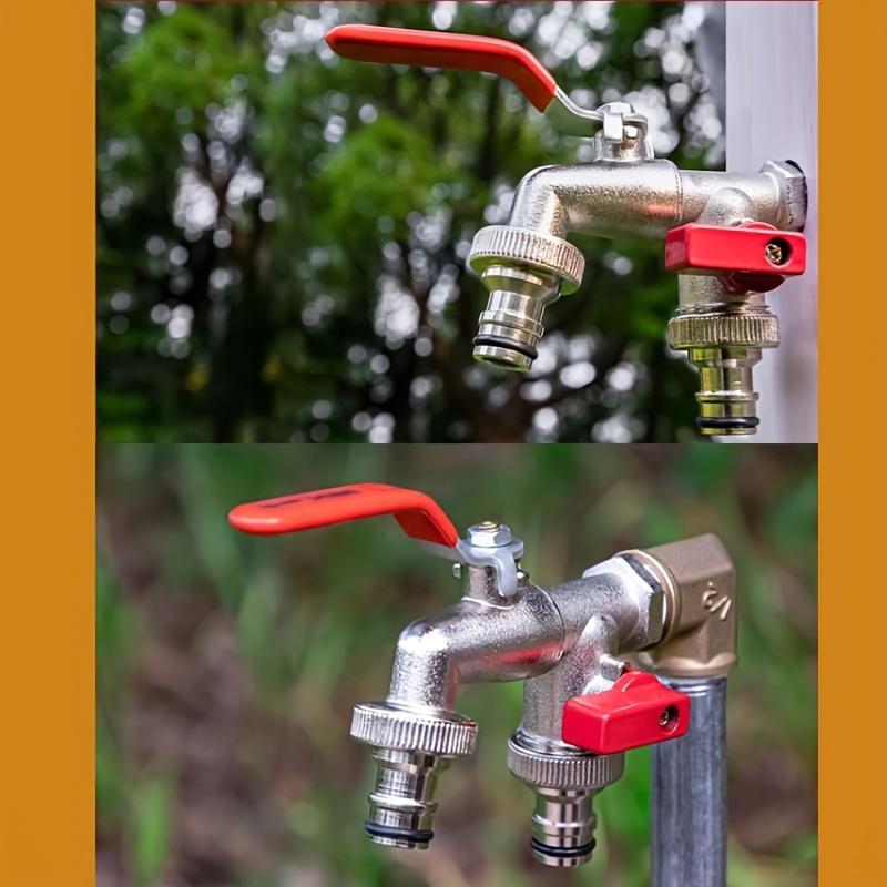 Maliben | Dual-Outlet Stainless Garden Faucet – Rustproof 2-Way Tap With Quick Connect & Independent Valves