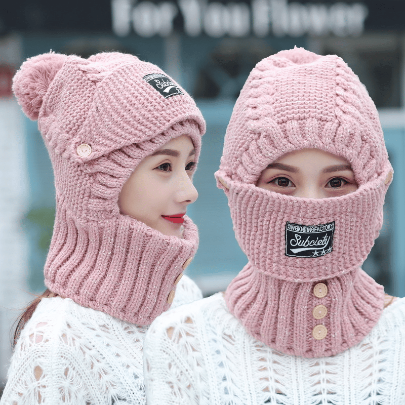 Maliben | Women’S WInter Beanie & Scarf Set | Soft Fuzzy Lining | 2-in-1 Hat, Scarf & Face Cover | Cold Weather Gift