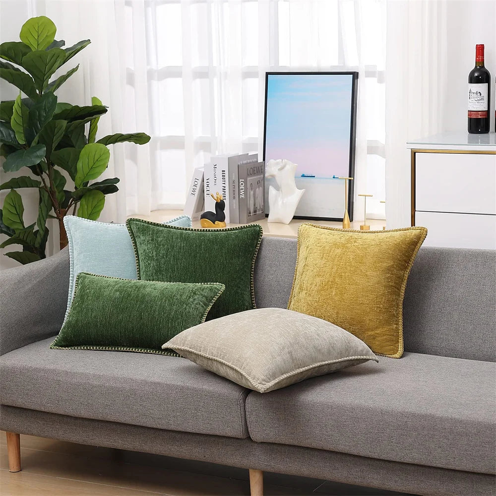 Maliben | Soft Chenille Velvet Throw Pillow Cover