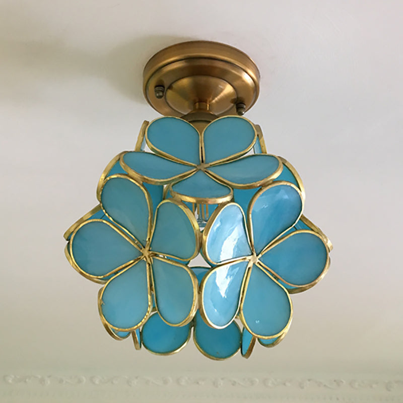 MAliben | Floralglow Retro Ceiling Light - Retro Tiffany Ceiling Light For a Enchanting Interior