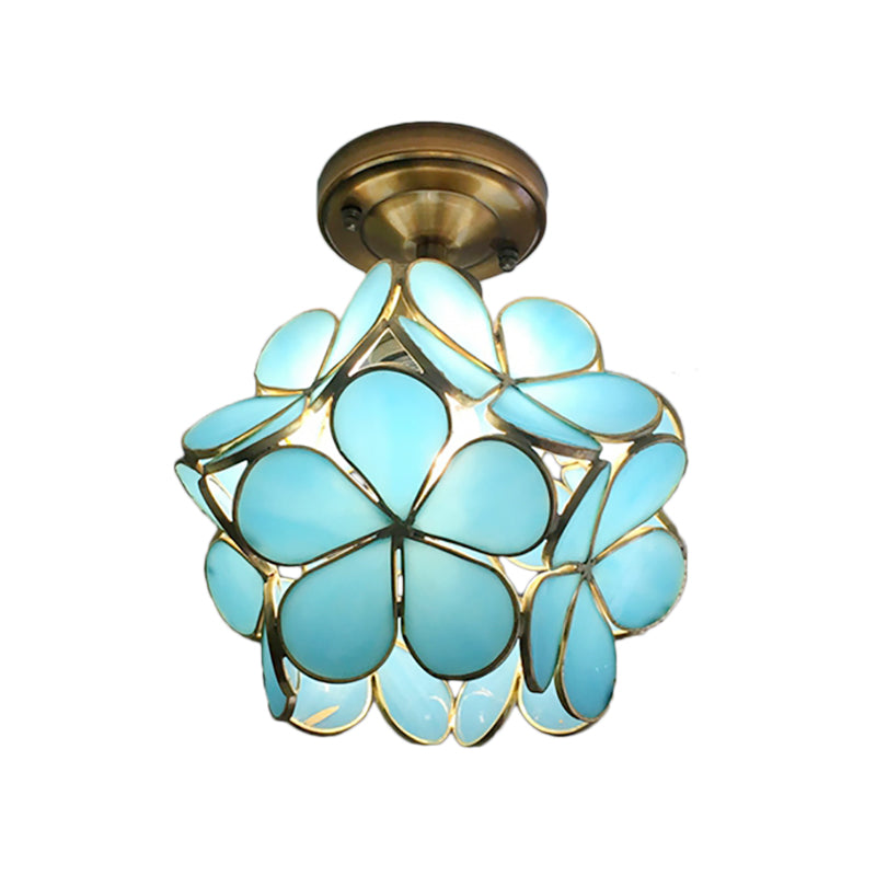 MAliben | Floralglow Retro Ceiling Light - Retro Tiffany Ceiling Light For a Enchanting Interior