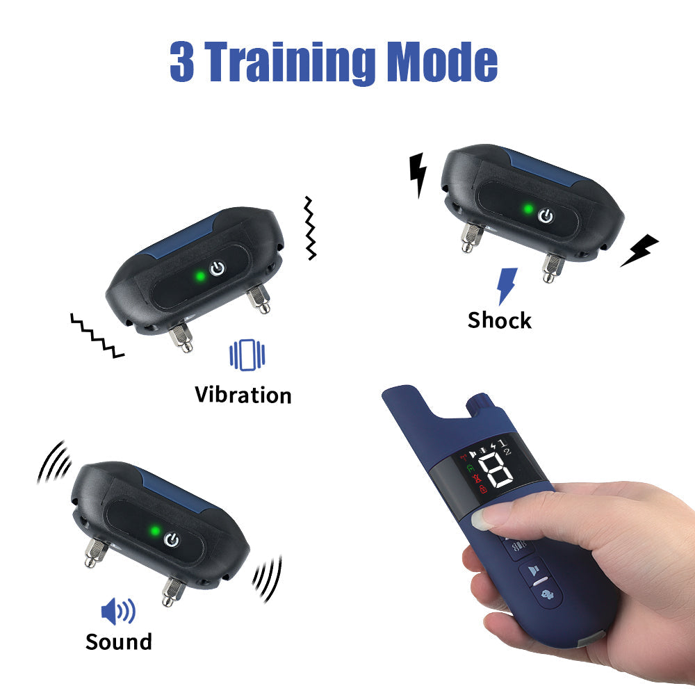 Maliben | Electric Dog Training Collar – 500m Remote Control, Waterproof IPX7, Shock, Vibration & Sound Modes