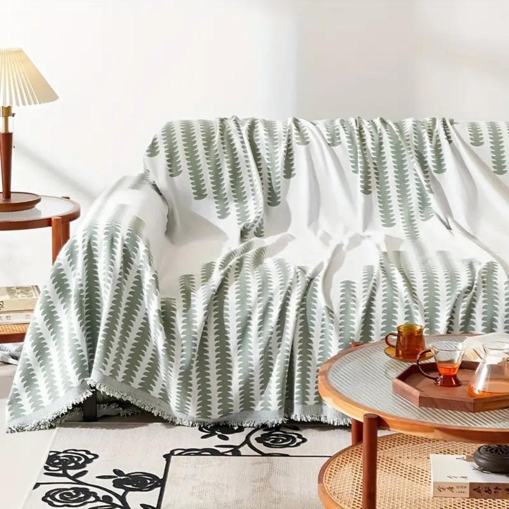 Maliben | Modern Monochrome Fern Sofa Cover