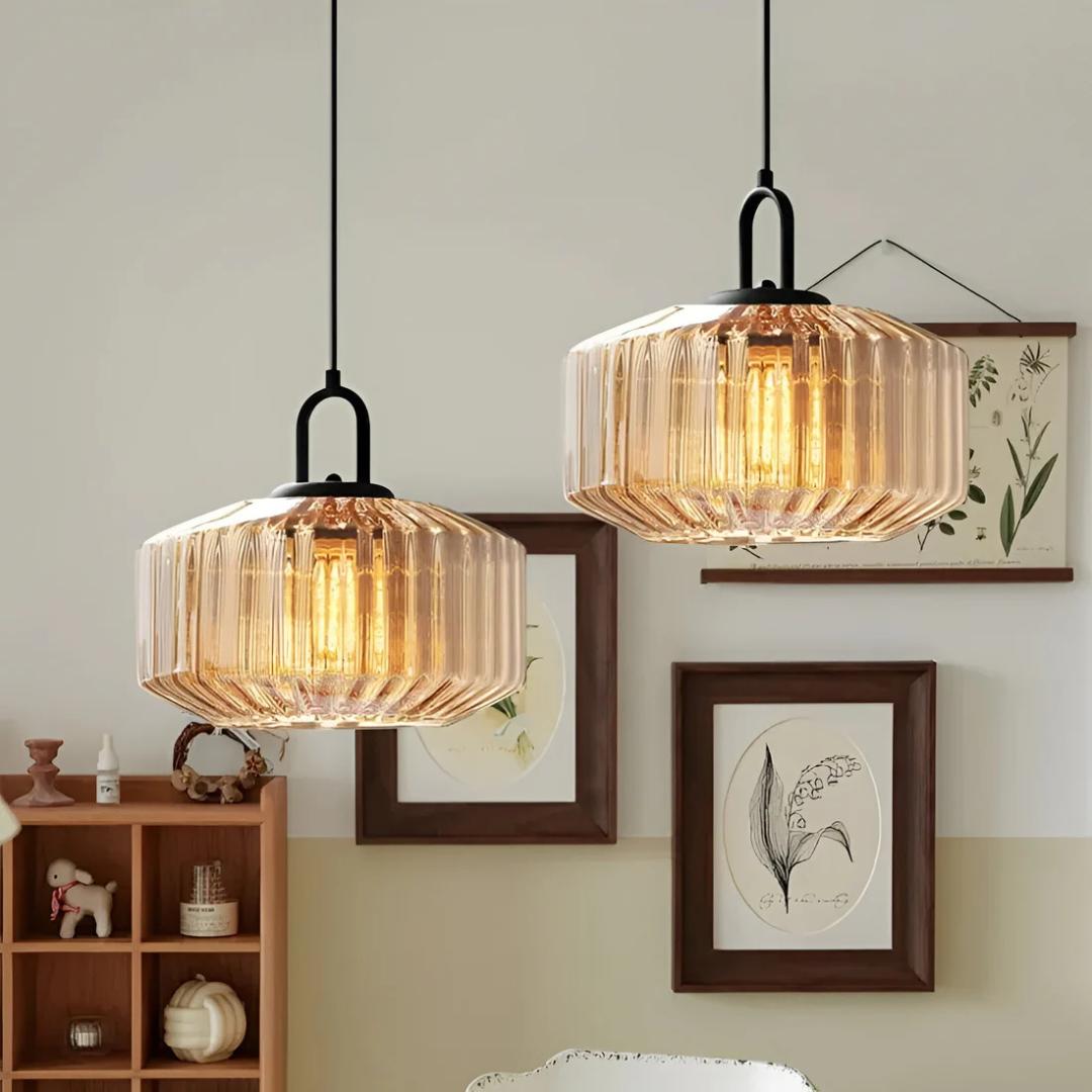 Maliben | Retro Colored Glass Pendant Lamp