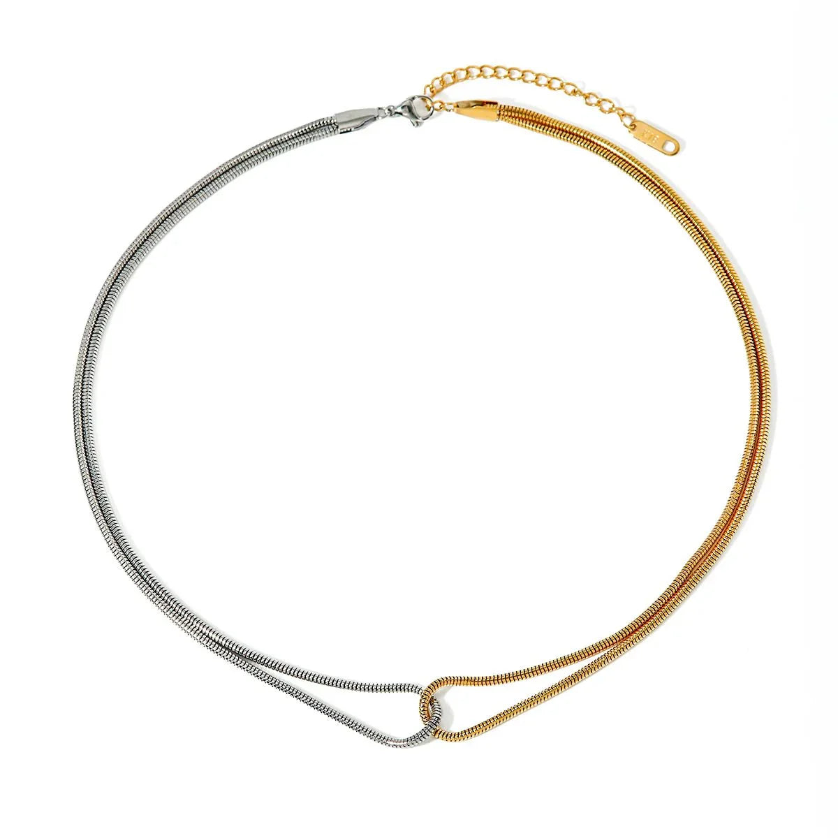 Maliben | 18k Dual Loop Box Chain Necklace