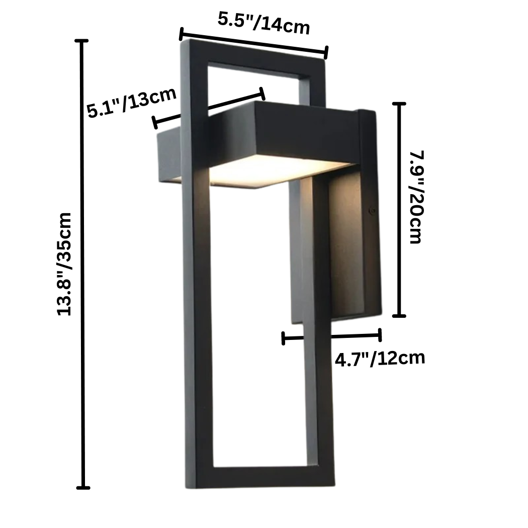 Maliben | Wall Lamp Outdoor Stainless Steel Black