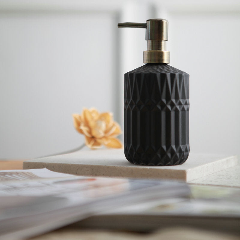 Maliben | Diamond Pattern Glass Soap Dispenser