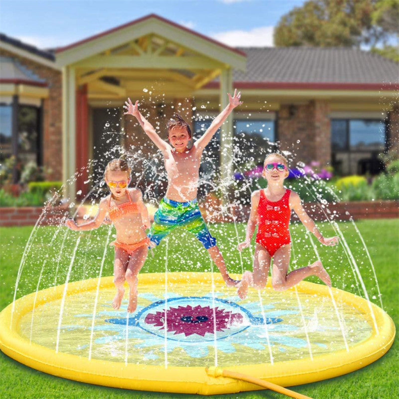 Maliben | Shark Splash Sprinkler Mat For Kids – Inflatable Water Mat