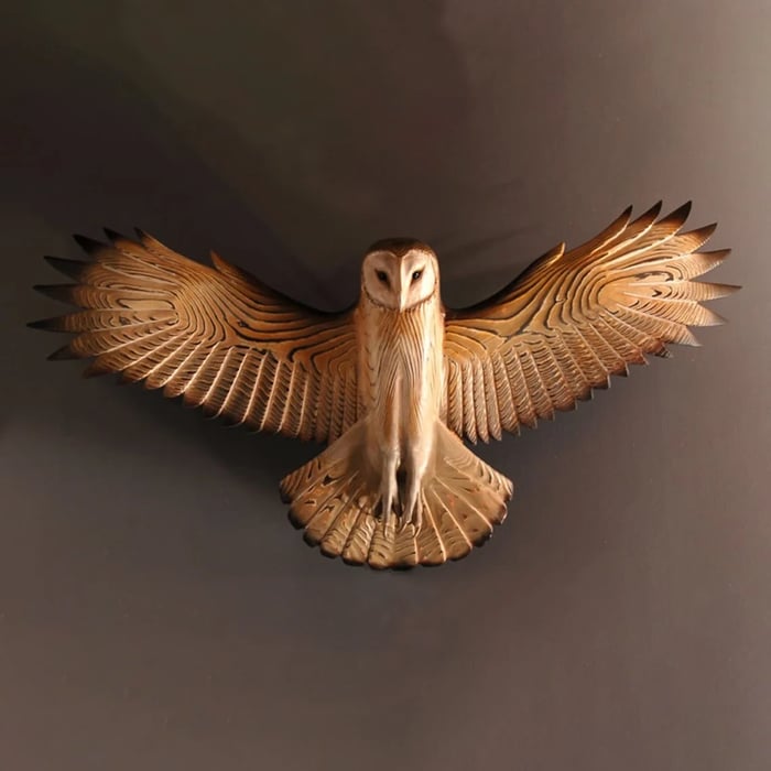 Maliben | Wooden Wall Decoration – Owl “Majestic”