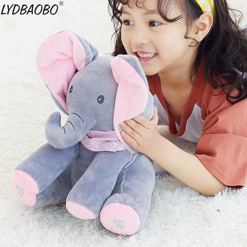 Maliben | No.1 Singing Peek A Boo Elephant Flappy Ear Plush Interactive Kids Toy