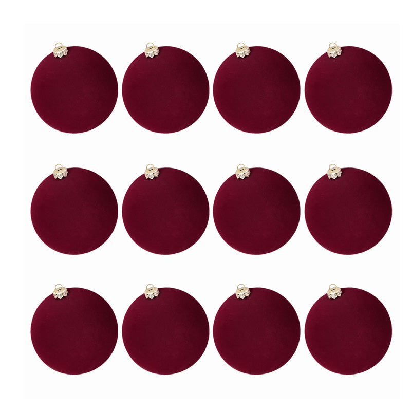 Maliben | Velvet Christmas Ornaments. 12 Pcs