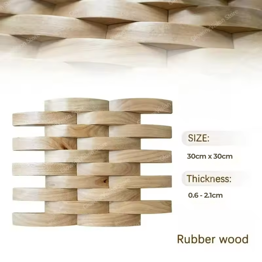 Maliben | 3d Mosaic Wall Panel Solid Wood Acoustic Decor