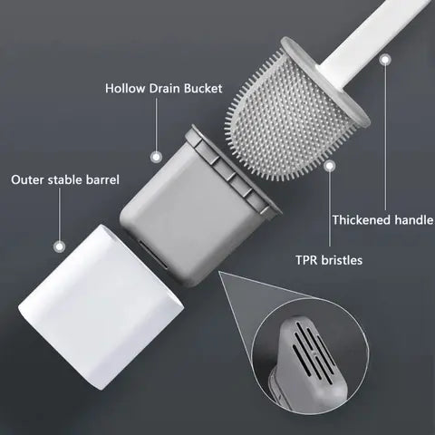 Maliben | Hygienic Silicone Toilet Brush – Deep Cleaning Without Scratches