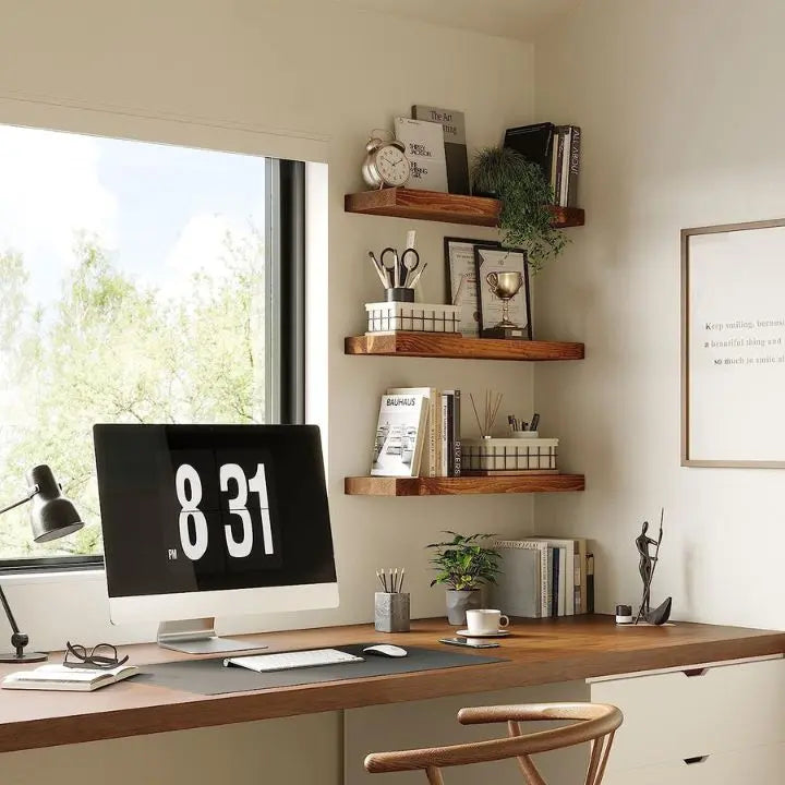 Maliben | Handmade Solid Wood Wall Shelves – Stylish & Space-Saving