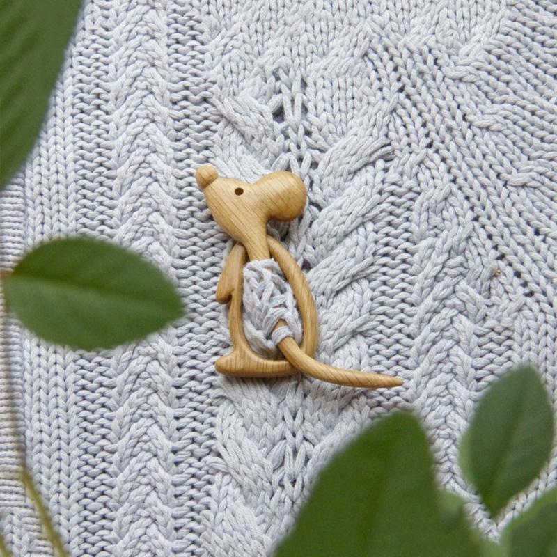 Maliben | Sweet Animal Brooch Made Of Wood