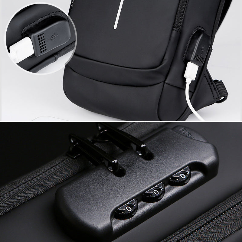 Maliben | Usb Charging Port Sling Anti-Theft Crossbody Bag