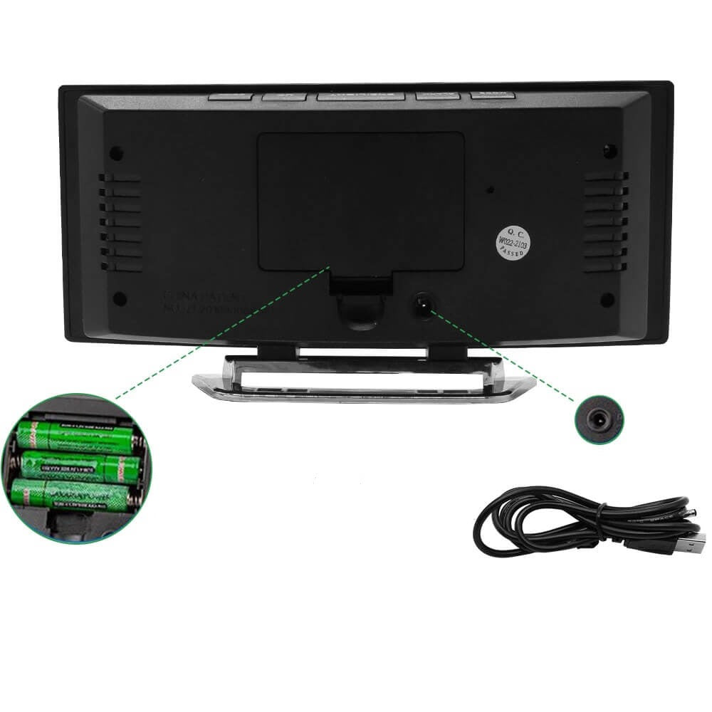 Maliben | Curved LED Digital Alarm Clock - Rass