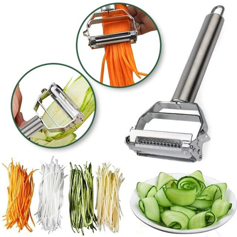 Maliben | Ultra-sharp stainless steel multifunctional vegetable peeler & julienne cutter