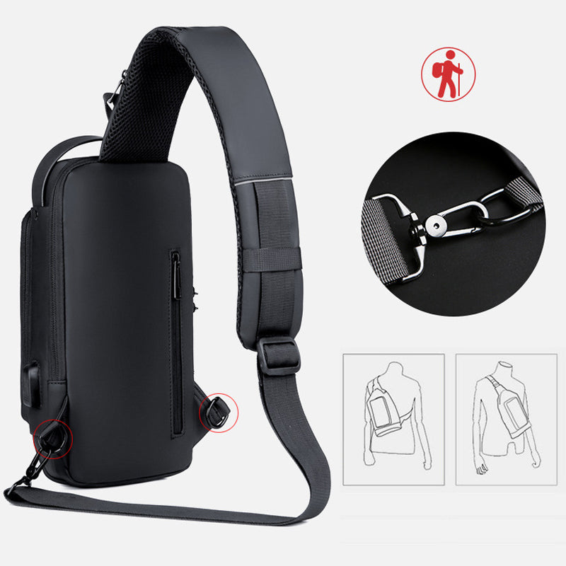 Maliben | Usb Charging Port Sling Anti-Theft Crossbody Bag