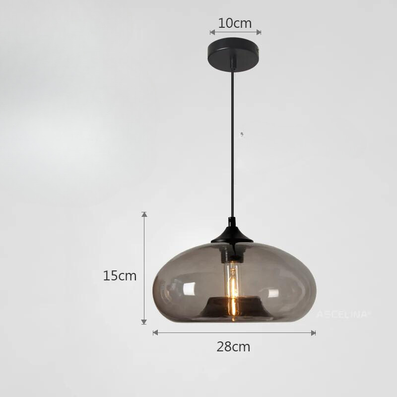 Maliben | Vintage Pendant Lamp Of Colored Glass