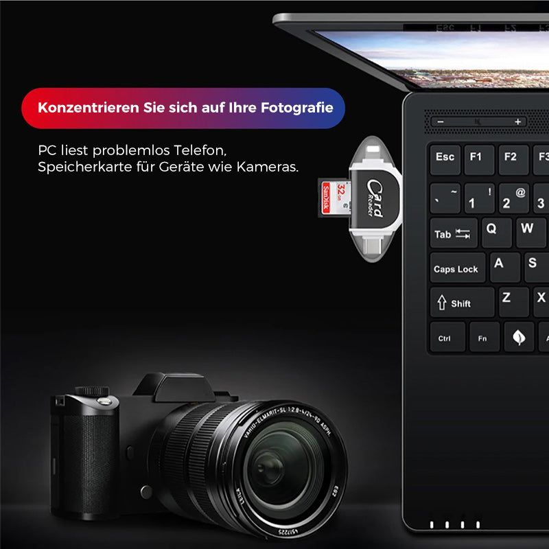 Maliben | 4-In-1 Universal Sd Tf Card Reader With Multiple Connections