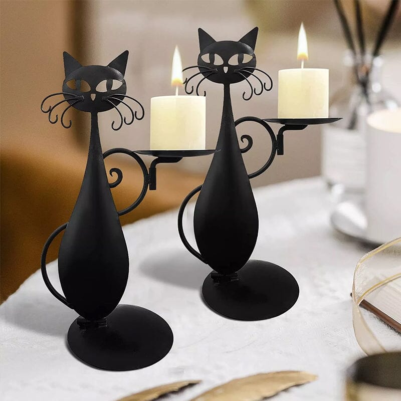 Maliben | Black Cat Candle Holder