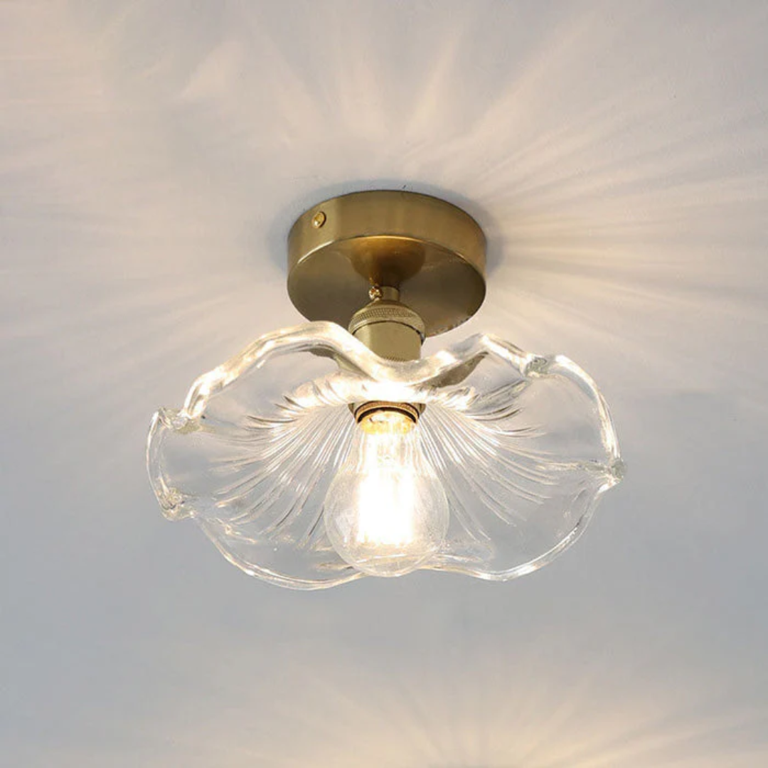Maliben | Glass Hibiscus Ceiling Lamp