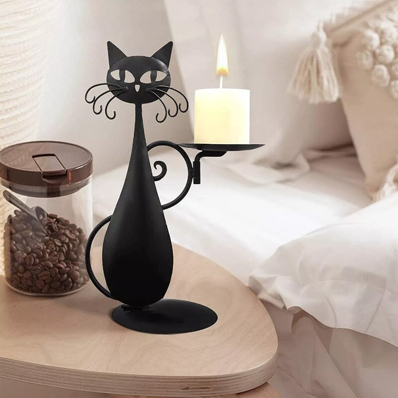 Maliben | Black Cat Candle Holder