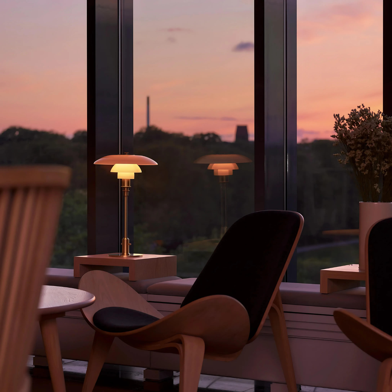Maliben | Lumière Serein - Elegant Metal Table Lamp