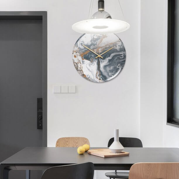 Maliben | Stylish Marble Wall Clock With Silent Mechanism