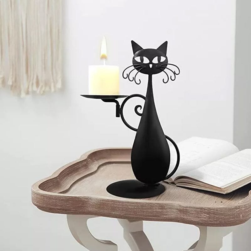Maliben | Black Cat Candle Holder