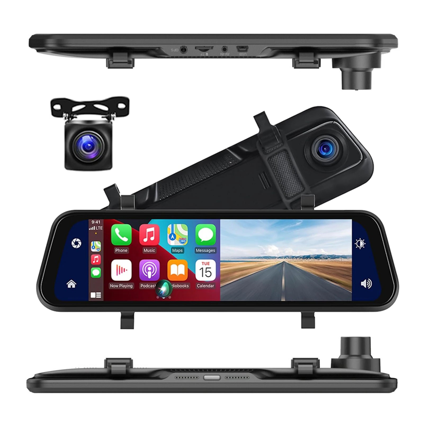 Maliben | Visionmirror Pro – Ultra Hd Mirror Dash Cam With Wireless Carplay & Android Auto