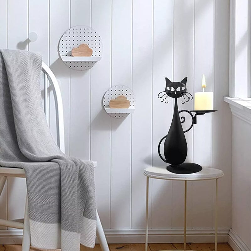 Maliben | Black Cat Candle Holder